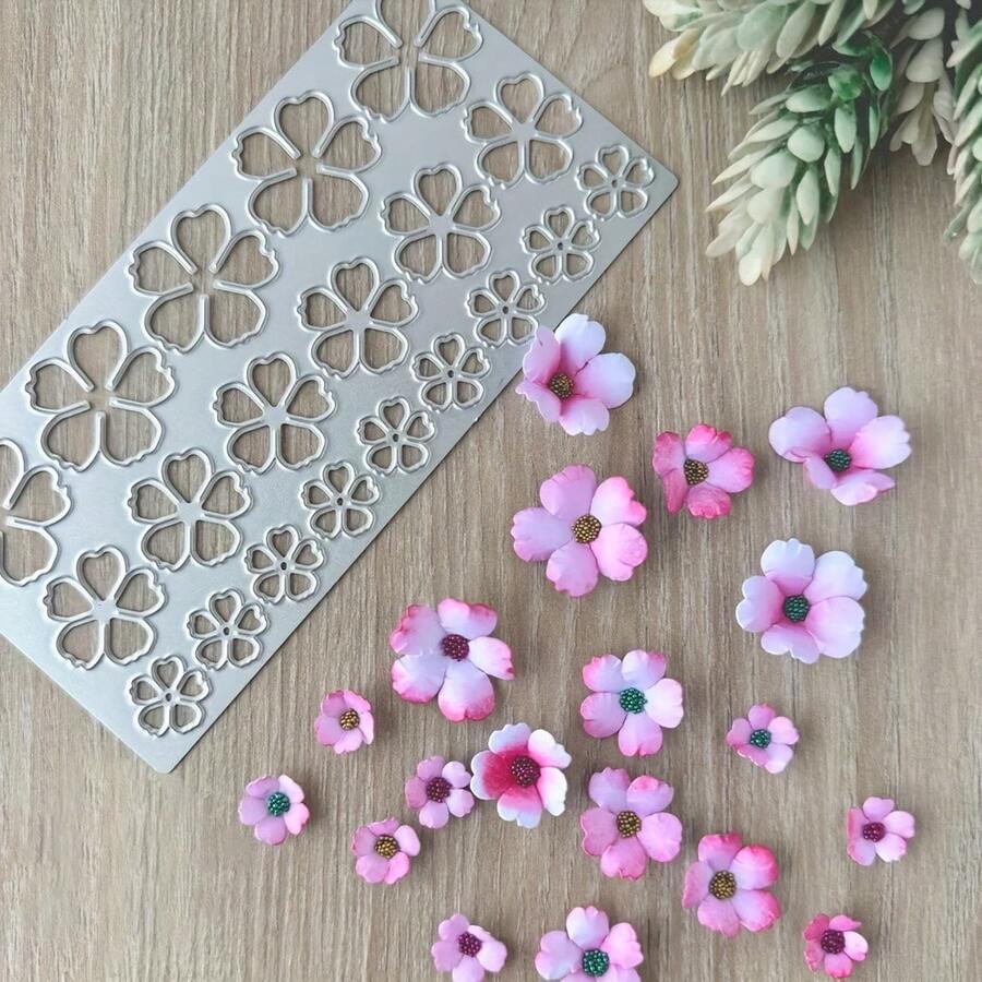 1pc Creative Flower Metal Cutting Die, DIY Scrapbooking Photo Decoration Embossing Paper Mold, Scrapbook Card Making