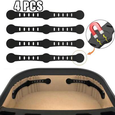 9pcs/6pcs/3pcs Heat-Resistant Silicone Magnetic Clips For Air Fryers - Reusable Non-Stick Magnetic Rings With Parchment Paper Lining To Prevent Burns And Food Residue, Compatible With All Iron Basket Models. Air Fryer Accessories, Kitchen Appliances, Modern Kitchen Supplies, Kitchen Tools, Air Fryer Machine, Air Fryer Lid, Air Fryer Shape, Kitchen Accessories