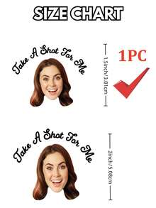 1/10/25/50/100pcs Customized Personalized Face Vinyl Stickers, Can Customize Text, Fun Birthday Gift, Party Favors, Gifts For Men Or Women, Customized Face Party, Personalized Birthday Party, Single Party Cup Stickers, Graduation Party Cup Stickers, Customized Face Cut, Unique Ideal Gift, Christmas Party Photo Face Glass Cup Stickers, Fun Small Wine Glass Stickers - Multicolor - View 19