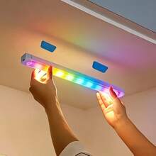 1 dải đèn LED ánh sáng ấm USB 10/20/30/50cm có cảm biến chuyển động - Lý tưởng cho tủ, tủ quần áo và hành lang, dải đèn LED cảm biến chuyển động không dây, đèn chiếu sáng dưới tủ, đèn ngủ từ tính có thể sạc lại dùng cho hành lang, tủ bếp, kệ, tủ quần áo, trang trí phòng nhà - trắng - Xem 12
