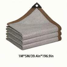 1pc Gray Balcony Privacy Sun Shade Net, Yard Fence Windbreak Fabric, Heavy Duty Commercial & Residential Use, 90% Shading Rate - 1 Gray - View 15