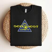 T-shirt femme imprimé vintage SeaQuest DSV TV 1993 Noir T-shirt Taille XL Série de science-fiction - Noir - Voir 3