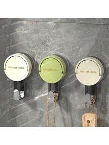 1个可重复使用的吸盘挂钩，无需钻孔，防水浴室厨房墙壁挂钩，强力真空吸盘粘钩，适用于毛巾、浴袍、浴球、包袋等。 - A - 查看 5