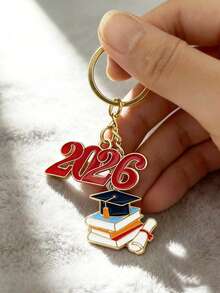 1pc/10pcs 2026 Graduation Keychain, Commemorative Graduation Gift Keyring, Unisex Alloy Oil Drop Graduation Cap Keychain, Graduation Ceremony Souvenir Gift, Backpack/Handbag Pendant, Daily & Holiday Accessory Gifts For Mother, Father, Graduation, And Teacher - Multicolor - View 28