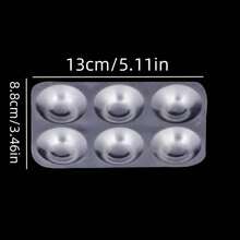 1pc/10Pcs Aluminum Art Palette Set, Round & Rectangle & Shell Shape Mix, Non-Stable Paint Mixing Plate, Ideal Gift For Sketch Drawing Student - Single Piece - View 9