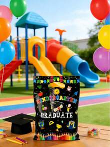 30/50pcs Graduation Printed Plastic Goodie Bags, Stylish And Simple, Ideal For Graduation Party Favors, Birthday Party Supplies, Reusable Shopping Bags And Gift Packaging - View 3