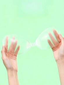 1/2/3片装隐形硅胶胸贴，无背无肩带粘性胸贴，提升胸型，适用于婚纱 - 無色 - 查看 4