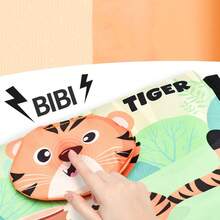 婴儿布书，婴儿镜面布书，黑白动物和海洋生物布书，双面翻页设计，有助于培养宝宝的认知能力 - 彩色 - 查看 2