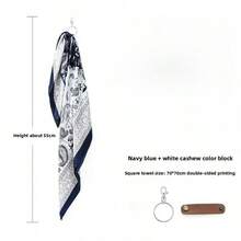 Retro Paisley Pattern Scarf, Unisex, Hip-Hop Small Neckerchief, Multi-Functional Silk-Feel Headband/Neck Scarf, Suitable For Street Dance, European And American Style - Multicolor - View 6
