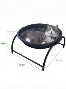 Breathable Pet Bed Cat Hammock, Removable & Washable Small Dog Cat Nest Bed, Summer - Dark Grey - View 2