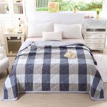 1 buah Selimut Ultra Lembut & Bernapas - Perlengkapan Tidur Ringan untuk Semua Musim, Pola Kotak-kotak Bunga Modern, 100% Poliester, Dapat Dicuci dengan Mesin, Cocok untuk Tempat Tidur Tunggal/Ganda, Hotel, Berkemah & Dekorasi Rumah, Perlengkapan Tidur Hotel Mewah | Desain Quilted Modern | Timbul, Dekorasi Musim Gugur, Dekorasi Kamar - Dusty Blue - View 2