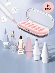 4支装替换笔尖，适用于Apple Pencil Pro/第二代/第一代/USB-C接口，升级版Apple Pencil笔尖带保护套，耐磨且操控精准，也适用于iPad触控笔笔尖套装 - 彩色 - 查看 2