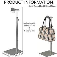 Gantungan Tas Batang Dalam Bulat yang Dapat Ditarik dari Baja Tahan Karat, Rak Gantung yang Dapat Diatur Ketinggiannya. Cocok untuk Menggantung Tas, Perhiasan, dan Penyimpanan Aksesoris, Berlaku untuk Butik, Lounge, Meja Rias, dan Pusat Perbelanjaan. Tersedia dalam Warna Emas/Perak. - 1PC - View 16