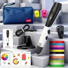 06A Super 3D Printing Pen With 12 Color PLA Filament, Stencil Book , Project Guide,3D Drawing Printer DIY Painting Pen /USB Cable - View 10
