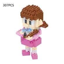 卡通可爱积木桌面摆件，万圣节、生日、圣诞节礼物，恐龙拼图 - 彩色 - 查看 9