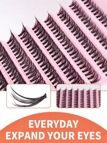 200 Pieces Of D-Style Curly And Fluffy Natural False Eyelashes, With A Length Of 8-16 Millimeters. Ultra-Soft, Lightweight And Exquisite Cluster-Style False Eyelashes, With A Naturally Crossed Design. A Reusable DIY False Eyelash Set Cluster. - View 6