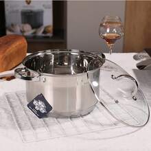 6 piezas Juego de utensilios de cocina de acero inoxidable, ollas y sartenes con fondo de 9 capas, olla de sopa y cacerola fabricadas en Alemania, utensilios de cocina para el hogar - Ver 7