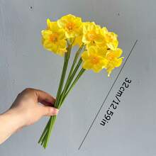 6pcs Artificial Daffodil Flowers, Home Decor Accessories, Floral Arrangement Materials, Suitable For Home Decor, Tabletop Decor, DIY Flower Arrangement, Wedding & Party Decoration, Outdoor Garden Decoration - Multicolor - View 11