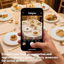 350-Piece Gold Disposable Plates And Cutlery Set - Premium 10.25" Dinner Plates 7.5" Dessert Plates 9oz Cups And Cutlery For Weddings Catering Events - 50 Guest Service - Elegant And Sturdy - 金子 - 查看 6