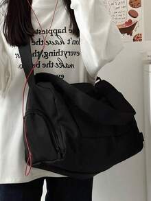 This Brand New Fashionable Classic Joker Solid Color, Large-Capacity Multi-Pocket Design Is Lightweight And Convenient, Making It Suitable For Outdoor Travel And Short-Distance Travel. School Supplies Bag - Multicolor - View 5