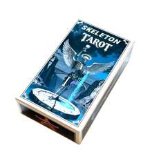 Cartas de orientación espiritual en inglés ESQUELETO Cartas de Tarot aptas para juegos de mesa y reflexión - Baraja de afirmaciones con mensajes inspiradores, positividad diaria para meditación, diario - Azul - Ver 3