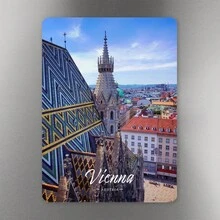 Bộ 1 miếng dán nam châm phong cảnh thành phố thế giới theo phong cách nghệ thuật hiện đại, quà tặng Giáng sinh độc đáo, đồ trang trí tủ lạnh và bề mặt từ tính sáng tạo, mặt sau hoàn toàn từ tính, kích thước 3.31"X2.36" (8.4x6cm) M111 - VIENNA - Xem 9