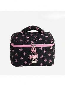 蝴蝶结化妆包 高级美妆零钱包收纳包 可爱化妆包 大容量 高级质感包 - 彩色 - 查看 10