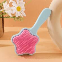 Customized Text Logo 5-Pointed Star Comb, Cute Star Massage Comb, Tangle-Free Smooth Hair Brush, Rounded Teeth Won't Hurt Scalp, Anti-Static Massage Brush, Portable Pocket Comb, Daily Hair Care Essential For Girls - Multicolor - View 8