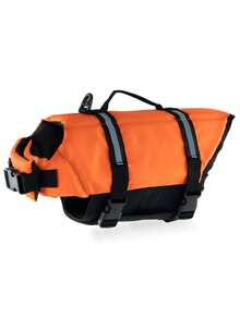 1pc Reflective Adjustable Swimsuit Vest, Boating Sailing Buoyancy Aid, Reflective Pet Life Jacket For Water & Ocean Activities Safety - Multicolor - View 10