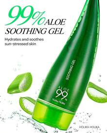 HOLIKA HOLIKA 99% Aloe Vera Soothing Gel 55ml - Refreshing And Non-Sticky, After Sun Care, Dry Skin Moisturizer, Redness Relief, Soothing, Moisturizing, Lightweight Gel Texture, Non-Greasy, Fast Absorbing, Suitable For Face, Body And Hair, Free Of Preservatives And Mineral Oil, Korean Cosmetics, Korean Skincare, Bestseller Aloe Gel, Calming Skin, Cooling Gel, Korean Skincare, Sunburn Care, Summer, Bikini, Swimwear - 99% Aloe Vera Gel - 查看 6