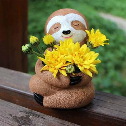 This Unique Mini Flower Pot Is Perfect For Succulents. Its Sloth Design Makes It A Wonderful Gardening Gift For Female Plant Lovers And Gardeners. The Adorable Sloth Decoration Is Suitable For Home, Office, And Desktop Use.