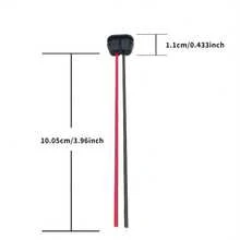 5/10PCS Type-C 2P Epoxy-Filled Direct-Press Female Socket, Oval Charging Port For Desk Lamp, Electric Vehicle, Car, 2P Solder-Wire Charging Socket With Snap-Lock Assembly - Black - View 2