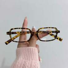 1副女士椭圆形小框个性街头风透明眼镜，夏季学习配饰 - 彩色 - 查看 9