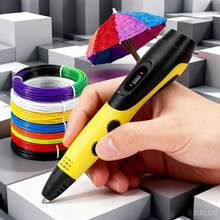 06A Super 3D Printing Pen With 12 Color PLA Filament, Stencil Book , Project Guide,3D Drawing Printer DIY Painting Pen /USB Cable - View 3