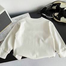 男童长袖T恤，2026春季新款休闲百搭透气宽松上衣 - 米色 - 查看 4