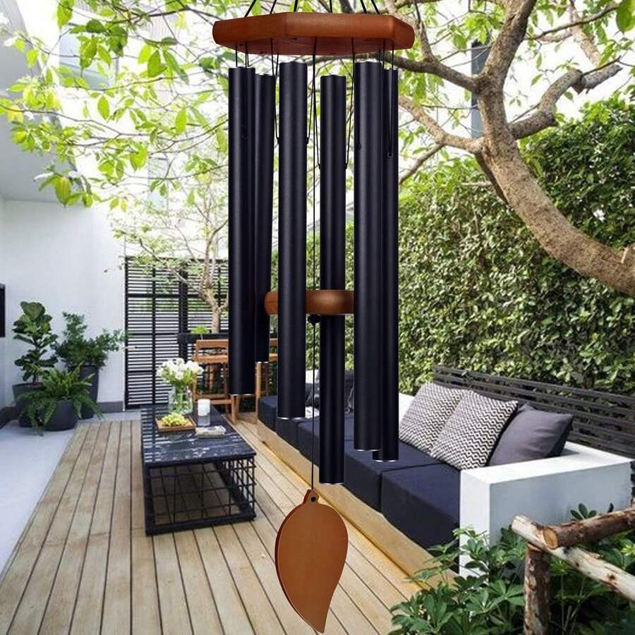 38" Sympathy Wind Chimes For Outside Deep Tone, Memorial Loss Of A Loved, Large Wind Chimes With 6 Thicken Tubes & Hook, Outdoor Souvenir Mother, Garden Decor