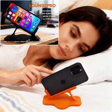 1pc Side-Lying Phone Stand For Bed - Ergonomic Horizontal Viewing, Hands-Free Holder For Sofa, Nightstand, Travel & Home, Portable Mobile Accessory With Comfortable Design - A - View 1