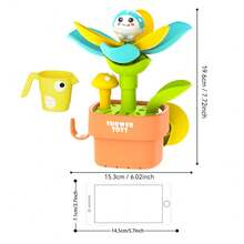 Flower Sprinkler Bath Toy For Toddlers 18M+, Interactive Watering Toy Fun Tub Play For Baby Shower Holiday Gift - Multicolor - View 5
