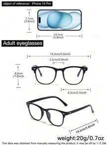 1 par de gafas de protección para dispositivos electrónicos unisex, pueden proteger los ojos de las pantallas de TV y computadora, accesorio de gafas transparentes (estuche de gafas no incluido) - Multicolor - Ver 5