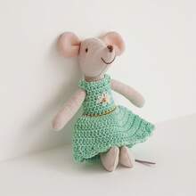 INS Nordic Home 15厘米手工针织迷你老鼠玩偶，北欧风可爱老鼠毛绒玩具，角色扮演安抚玩偶，装饰动物摆件，生日、圣诞节、复活节礼物 - 彩色 - 查看 10