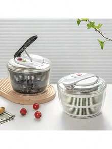 Bộ 1 dụng cụ quay ly tâm và sấy khô rau củ 3L/5L, dụng cụ quay ly tâm salad, giỏ đựng trái cây, dụng cụ rửa và sấy khô rau củ, giỏ lọc trái cây, dụng cụ quay ly tâm rau diếp, giỏ lọc, rổ lọc, dụng cụ sấy khô, dụng cụ nhà bếp thiết thực, dụng cụ rửa rau củ, đồ dùng nhà bếp, dụng cụ quay ly tâm salad, khay đựng trái cây, đồ dùng nhà bếp thiết yếu, đồ dùng cho tiệc tùng - rổ thoát nước - Xem 4