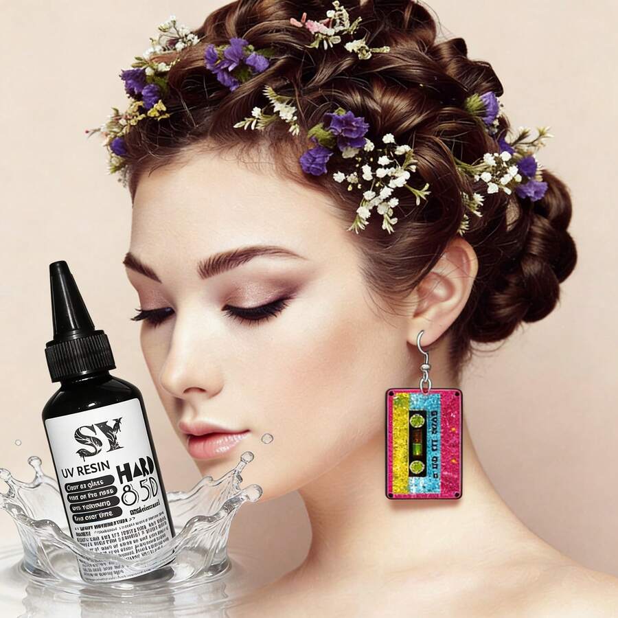 80g/160g/240g/320g Pointed UV Resin (Transparent) - Upgraded Fast Curing, DIY Crafts, Jewelry & Crystal Making, Low Odor, High Hardness, Compatible With UV/LED Lamps, Suitable For Jewelry Making, Desktop Crafts, Miniature Models & Resin Art - Long-Lasting Glossy Effect, Easy To Apply, No Mixing Required. Christmas & Halloween Gifts
