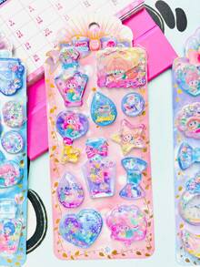Pegatinas 3D con relieve de dibujos animados, pegatinas decorativas divertidas para niños, pegatinas de cristal transparente resistentes al agua, materiales para manualidades con pegatinas. Regalos de pegatinas decorativas. Decoración del hogar y la habitación, decoración de fiestas, regalos de cumpleaños, regalos para diversas festividades, artículo de moda. Manualidades. Regalos para amigos o parejas. Ceremonia de graduación - Ceremonia de apertura escolar. Regalos de vuelta al colegio - Regalos de graduación. Regalos del Día de San Valentín. Pegatinas decorativas, artículos esenciales de vuelta al colegio. Fiesta - Multicolor - Ver 12