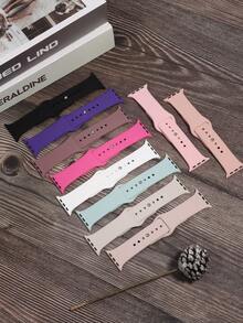 10条/套 运动硅胶表带，兼容表带40mm 38mm 41mm 44mm 45mm 46mm 42mm 49mm S/M码 男女通用，柔软防水腕带，可替换运动表带，兼容 Ultra SE 11 10 9 8 7 6 5 4 3 2 1系列，可作为学生返校礼物 - 彩色 - 查看 2