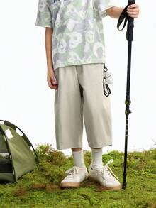 Annil 【轻盈棉质弹力七分裤】男童夏季休闲运动裤 - 透气、凉爽、时尚、舒适 - 春山杏 - 查看 9