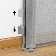 Retractable Stair Gate – 33" Tall Gate With One-Hand Operation For Stairs, Doorways, Hallways & Outdoor Use - Gray - 180cm - View 6