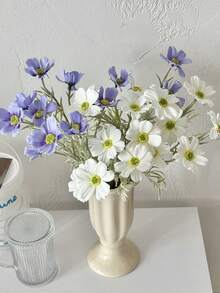 17-Inch Bohemian Daisy Artificial Flower Bouquet, Year-Round Home Decor, Summer Wedding & Autumn Thanksgiving Table Centerpiece, Fade-Resistant Fake Daisies, Suitable For Desk/Photography, Spring/Summer Decoration, Bridal Bouquet - Multicolor - View 4