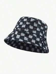 1pc Mesh Design Fashionable & Versatile Bucket Hat, Suitable Outdoor And Everyday Wear Street. - 淺藍色 - 查看 4