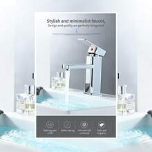 家用冷热水控制水龙头，纤薄设计，350克，现代简约风格，带防溅罩 - 彩色 - 查看 4