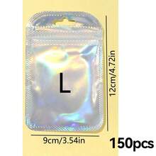 150/100/30/10入 PVC透明密封拉鍊珠寶袋，防氧化、防變色，可用於存放耳環、項鍊、珠寶、小禮物、配件，亦可用作派對伴手禮袋或情人節禮物袋 - 彩色 - 查看 14